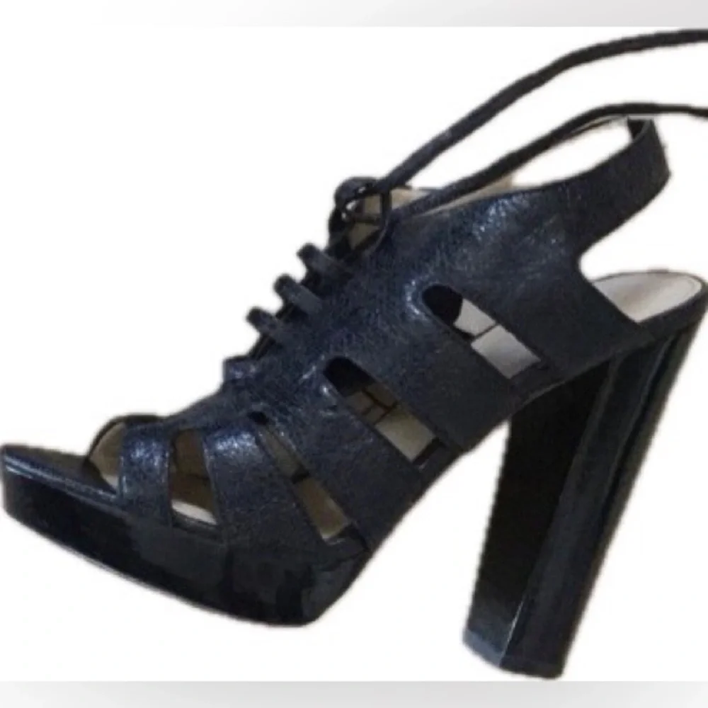 COACH | Maureen Caged Peep Toe Lace Up Platform Heels